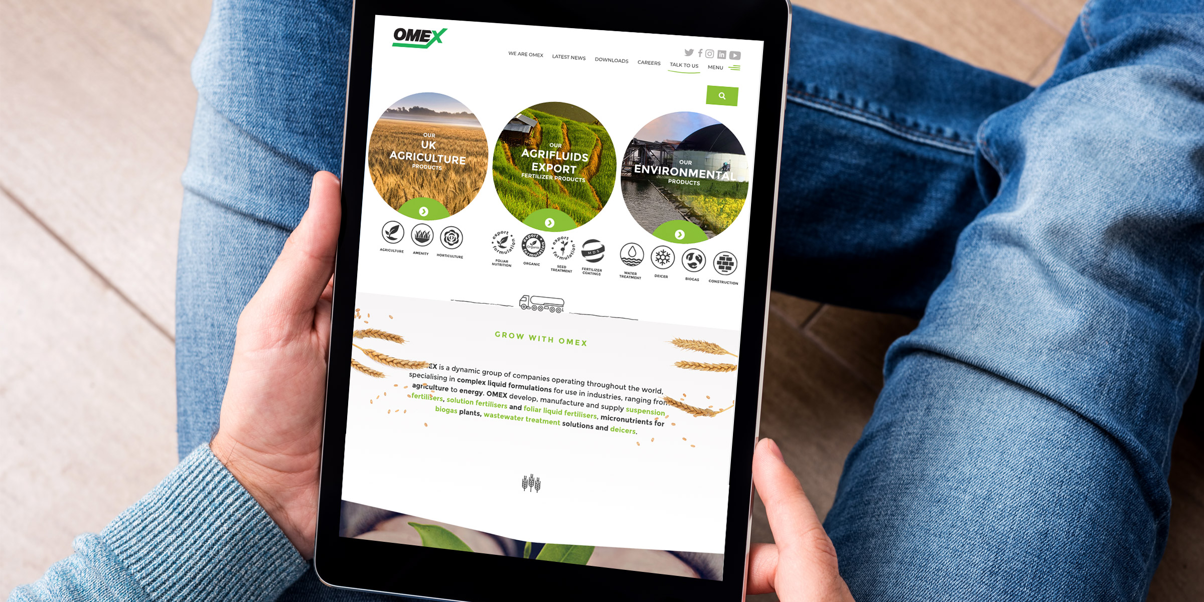 OMEX website design