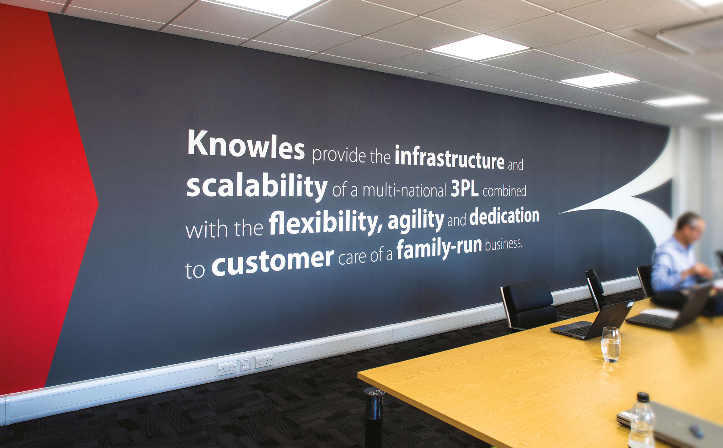 Knowles Transport office wall graphic
