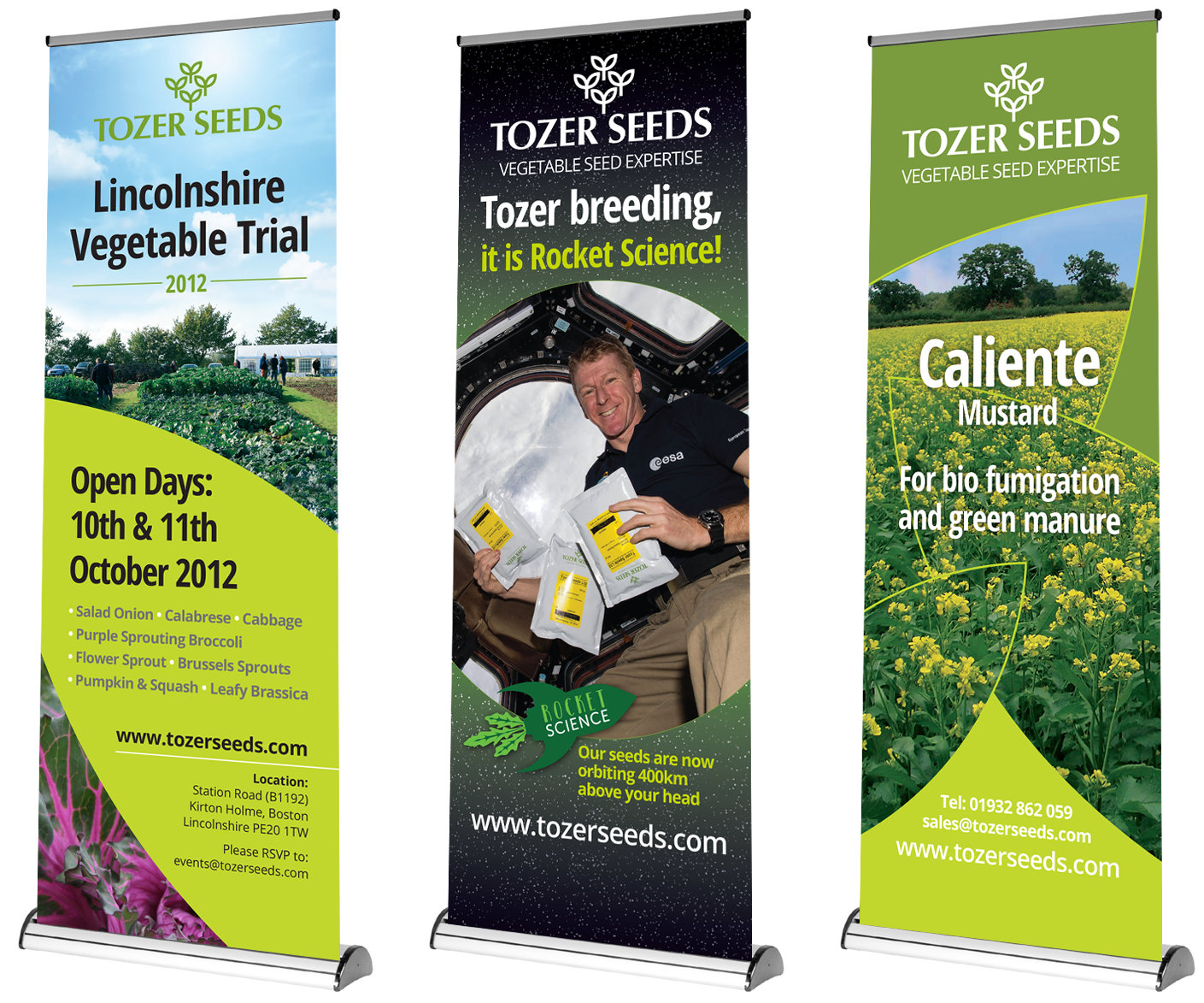 Tozer Seeds branding on exhibition stands