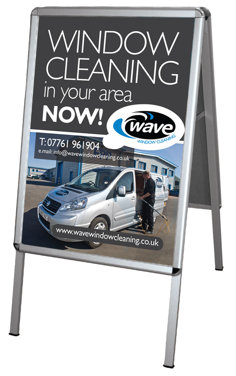 Wave Window Cleaning branded Signage