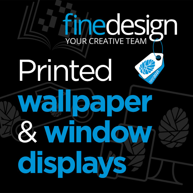 Printed wallpaper and window displays